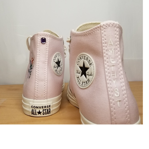 Converse CTAS Embroidered Hi Tops Brand New Size 7.5 Barely Rose A0340C NWT - Picture 5 of 9